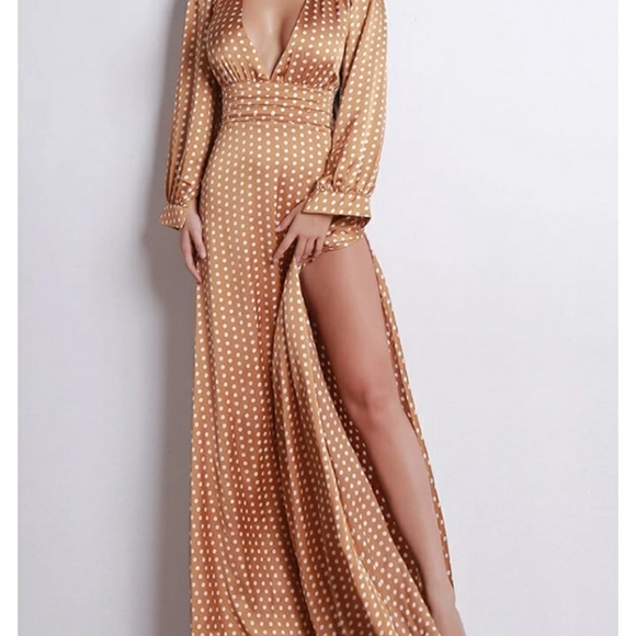 Satin maxi dress - Picture 2 of 3